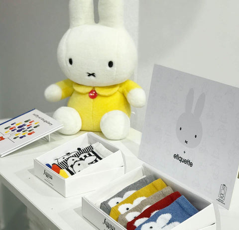 etiquette clothiers baby socks featuring Miffy x Etiquette limited edition bundles