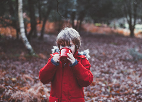 Child drinking rooibos tea