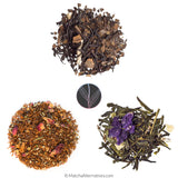 Dusky Mango Green Tea, Ginger Chai Yerba Mate, and Smell the Roses Cherry Rooibos for mocktails