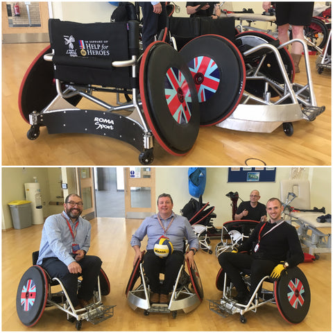 Unique Mobility trials H4H wheelchair rugby 