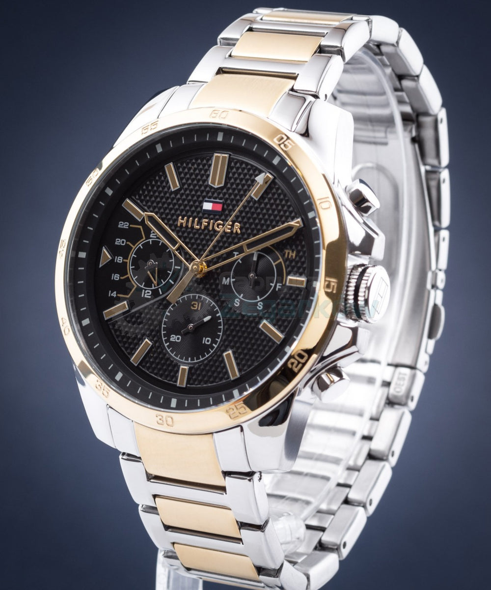 tommy hilfiger watch silver and gold