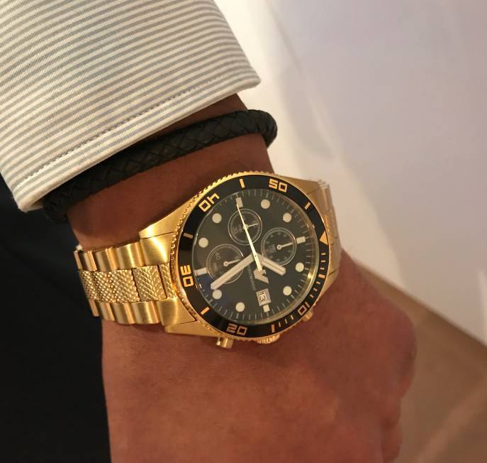 emporio armani gold watch