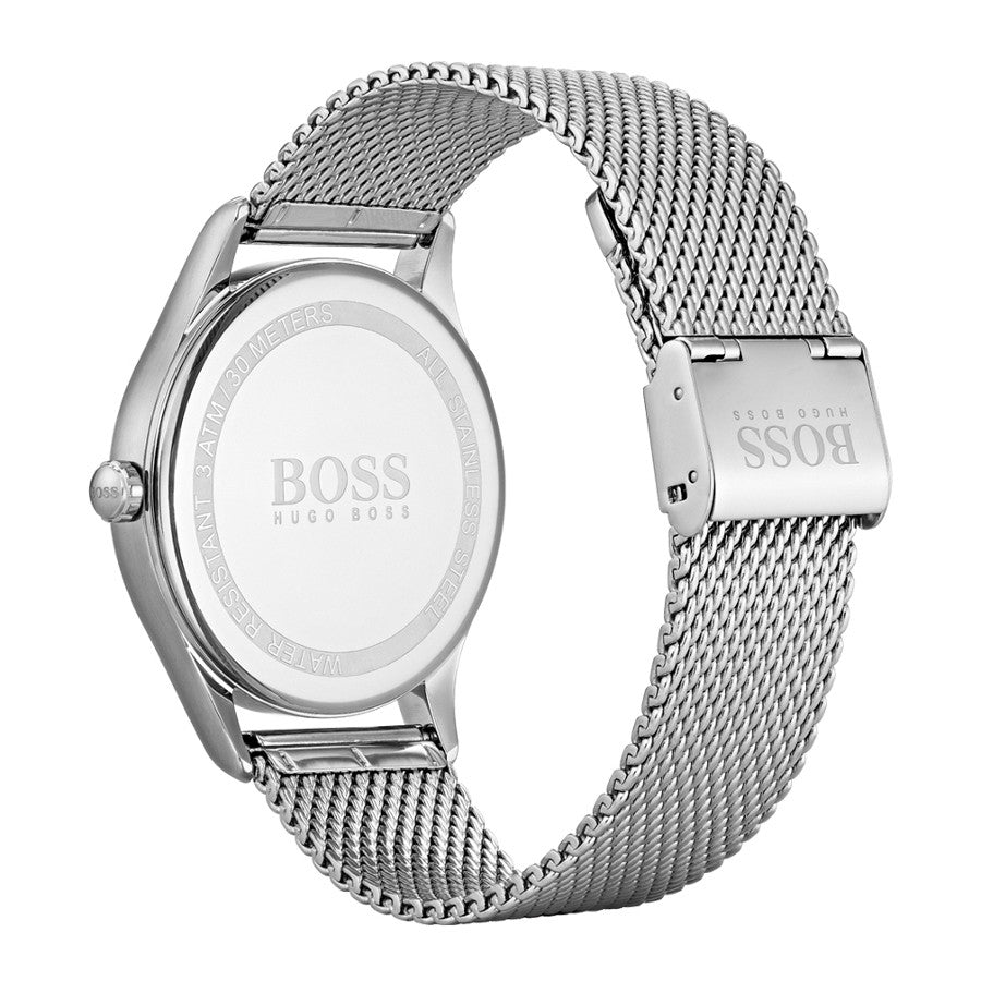 hugo boss governor watch silver