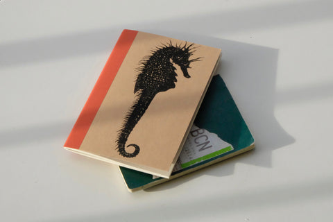 ola canvas journal seahorse print 