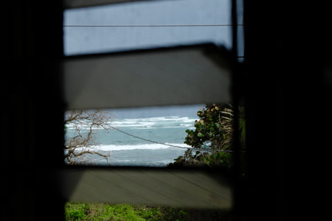 ola canvas waves through the window