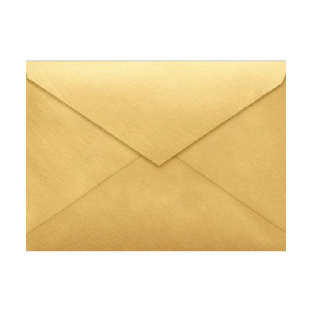 Rechthoek bende Haarvaten Large Metallic Gold Baronial Envelope – lathe and press