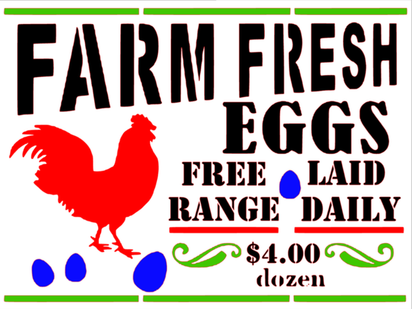 Farm Fresh Eggs for sale Yard Signs Little Ladybug's Creations
