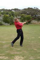 Ramsay McMaster swinging a golf club