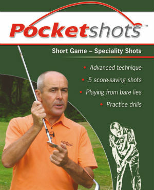 Dark green pocketshots short game speciality shots front cover with Keith Williams in orange shirt