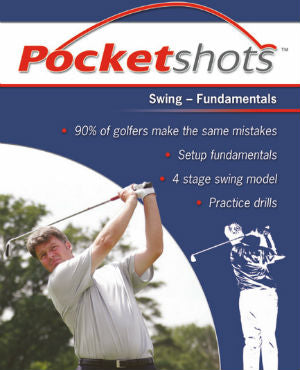 Dark blue pocketshots swing fundamentals front cover with David Wilkinson in a white shirt