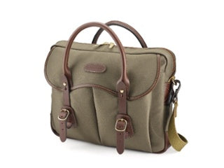 Billingham Thomas Briefcase in Sage FibreNyte / Chocolate Leather