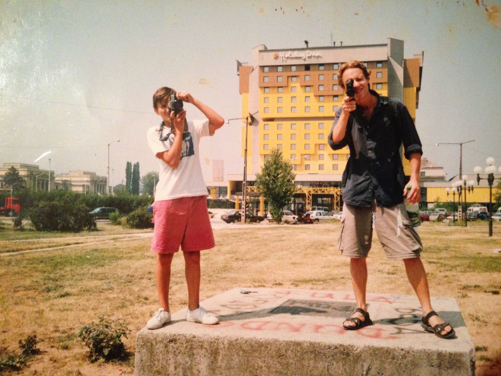 Oggi Tomic and Chris Leslie in Sarajevo, Bosnia.