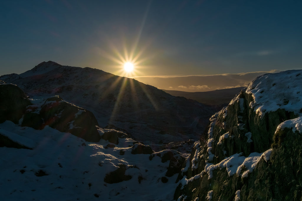 Sunset on a snowy Duddon Valley - Photo by Mark Gilligan
