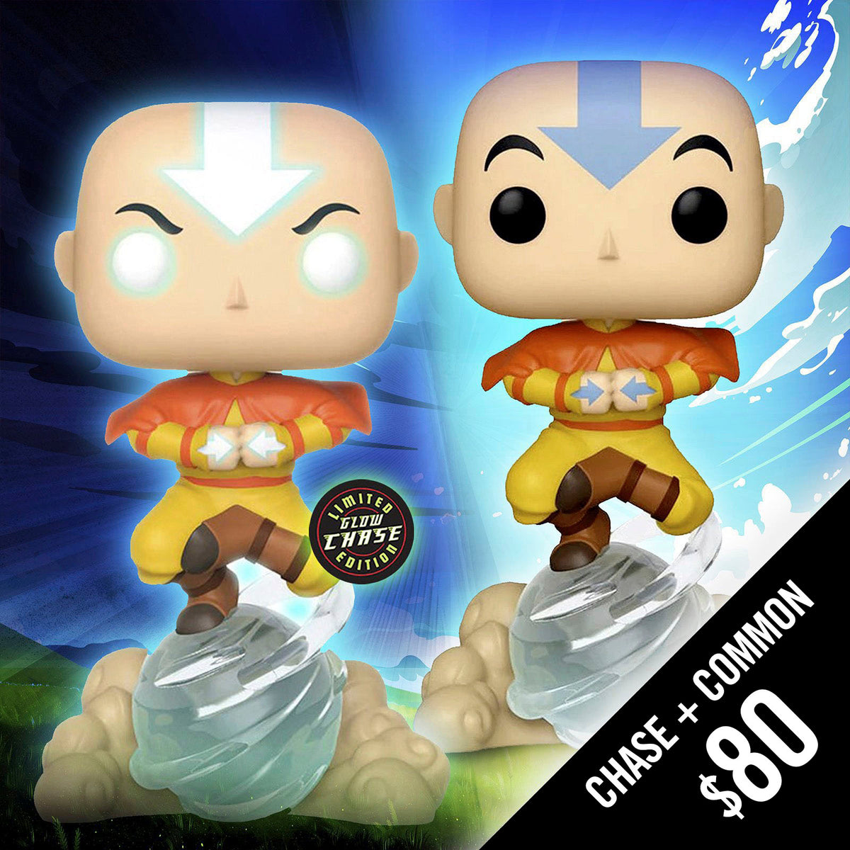 Funko Pop! Avatar - The Last Airbender: Aang on Air Scooter (Chase +  Common) (SE)