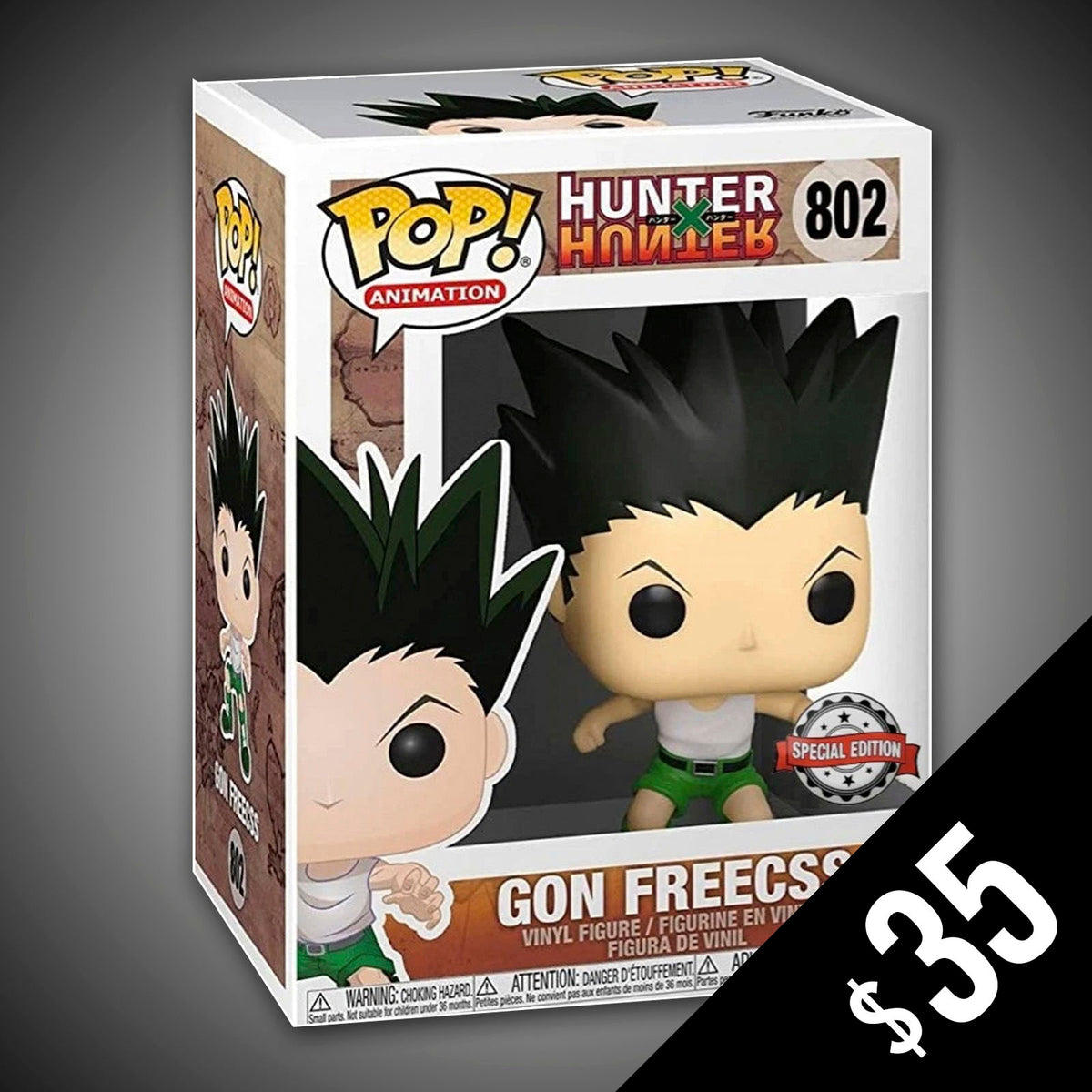 Funko Pop X-Hunter : Set of 2 Gon Freecss #651 + Gon Freecss #802 Vinyl  MINT