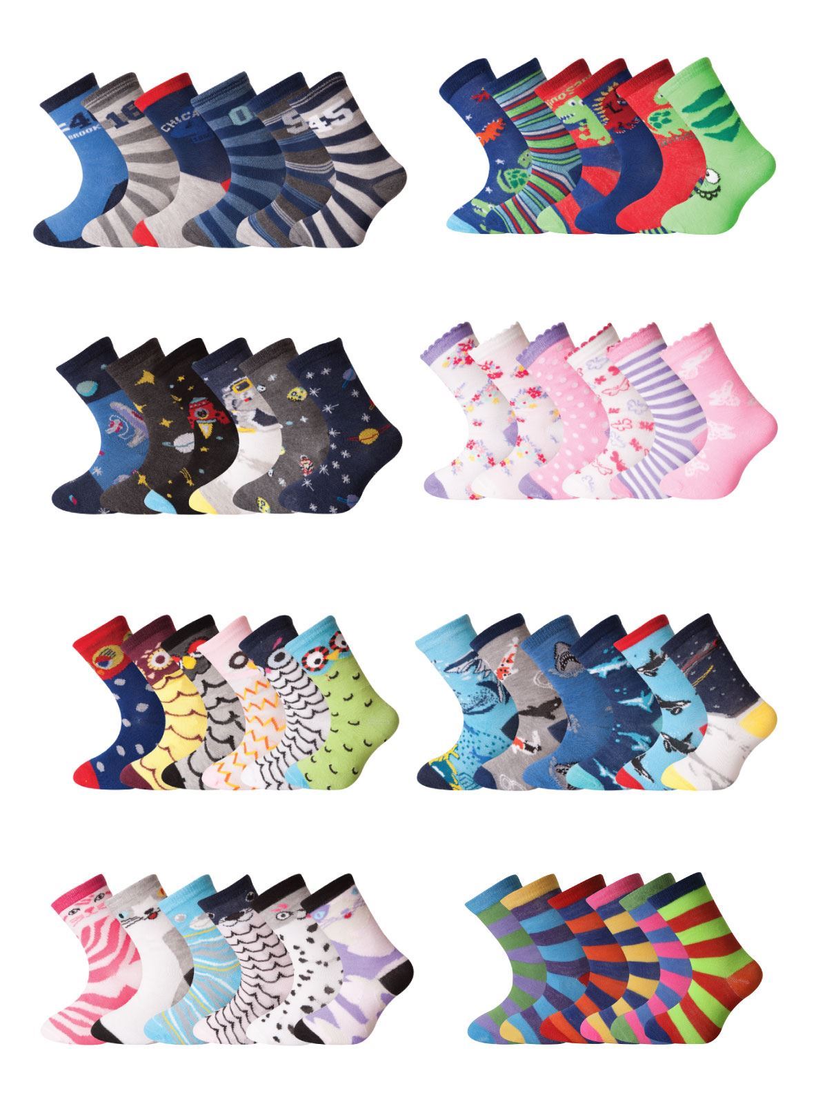 Children's Space Galaxy Socks B10731