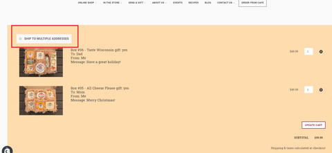 Ship to Multiple Addresses