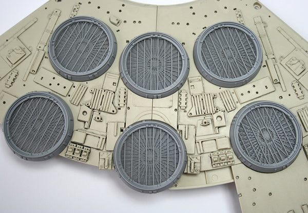 Set of Exhaust Ports with Grilles and Fans for the Engine Deck for 1/43 DeAgostini Millennium Falcon