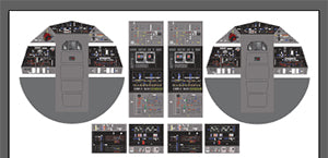Decal sheet for DeAgostini Millennium Falcon v.2 Cockpit Replacement Set