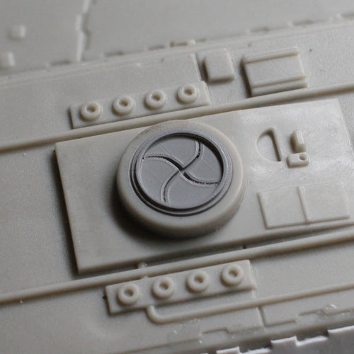 Set of Exhaust Ports with Grilles and Fans for the Engine Deck for 29 inch long 1/48 Hasbro Hero Millennium Falcon