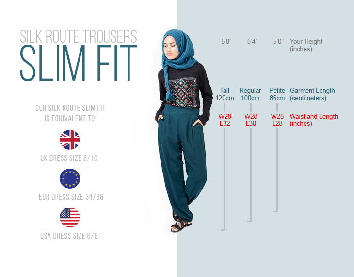 Modest Clothing Trousers Slim Fit