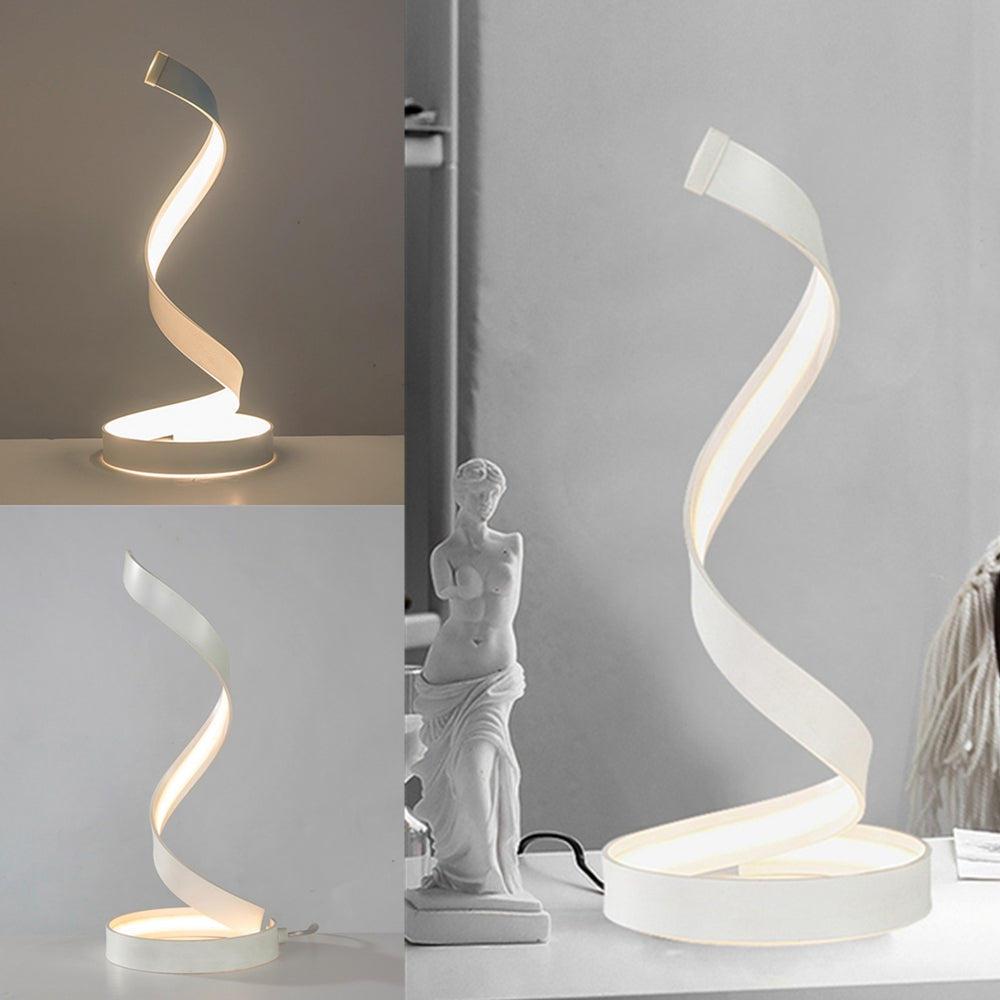 led spiral table lamp