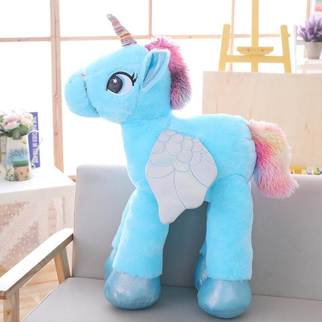 blue unicorn soft toy