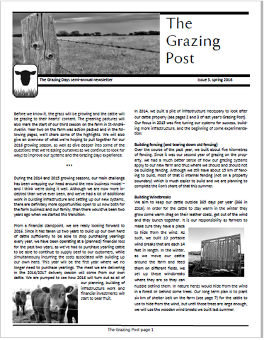 Grazing Post Edition 3