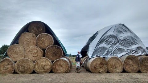 Fully Tarped Hay Stack