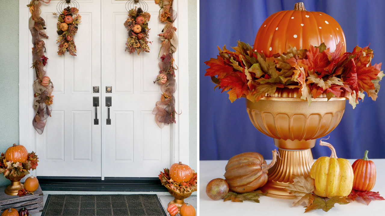 Fall Home Door Decor Ideas from BalsaCircle.com