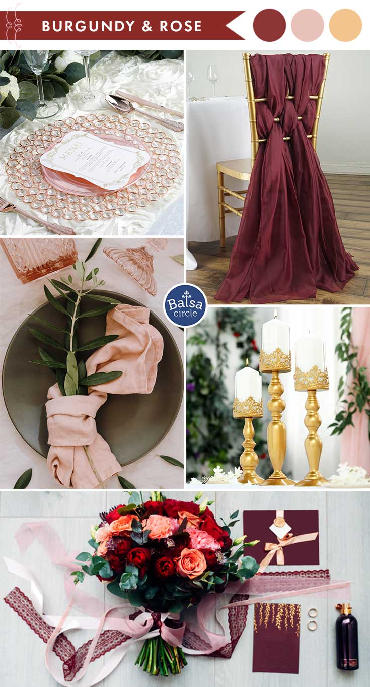 3 Fall Color Combinations You’ll Love - Burgundy and Rose | BalsaCircle.com