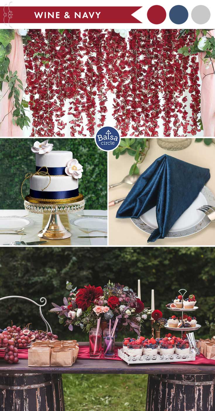 3 Fall Color Combinations You’ll Love - Wine and Navy Blue | BalsaCircle.com