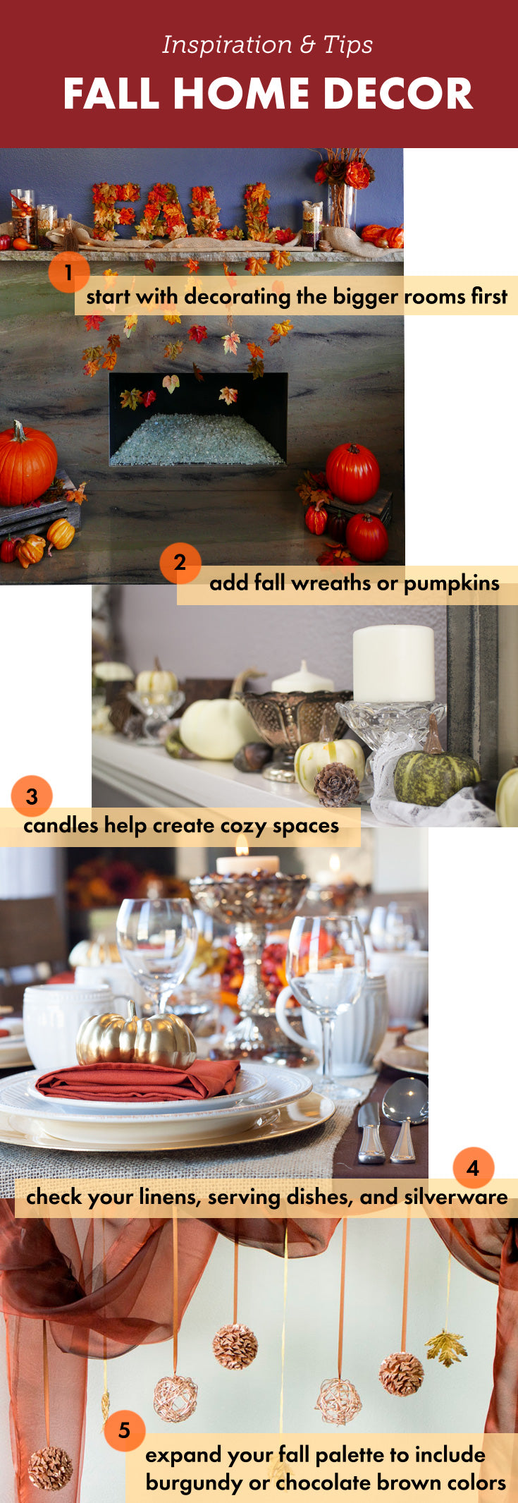 Tips for Fall Home Decor | BalsaCircle.com