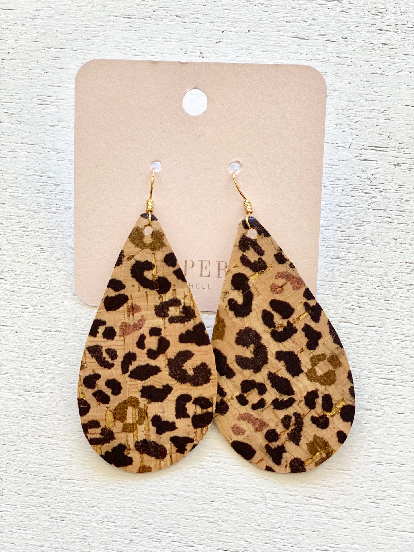 Cork Earring’s Tear Drop