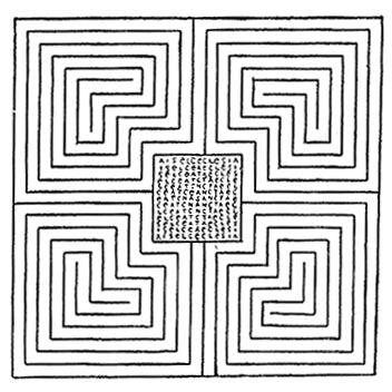 Drawing of the First Christian Labyrinth