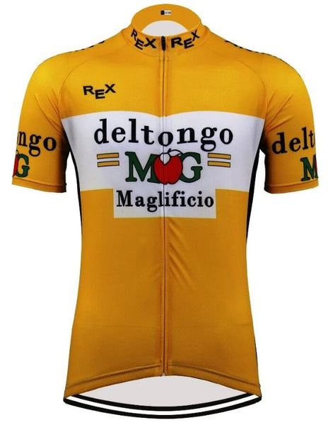 Brand New Retro Team Del Tongo Pink Cycling Jersey