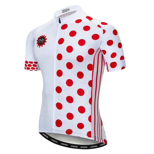 polka dot bike jersey