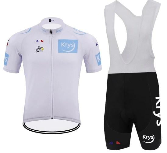 Tour de France white jersey cycling set 
