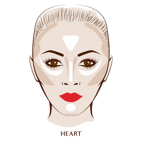 how to contour for a heart shaped face