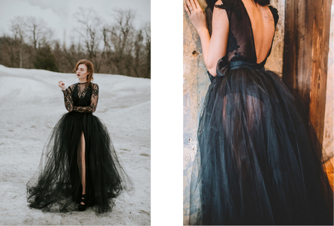 Rock the Frock Bridal boutique | Modern bridal wear | Sweet Caroline Styles | black wedding dress