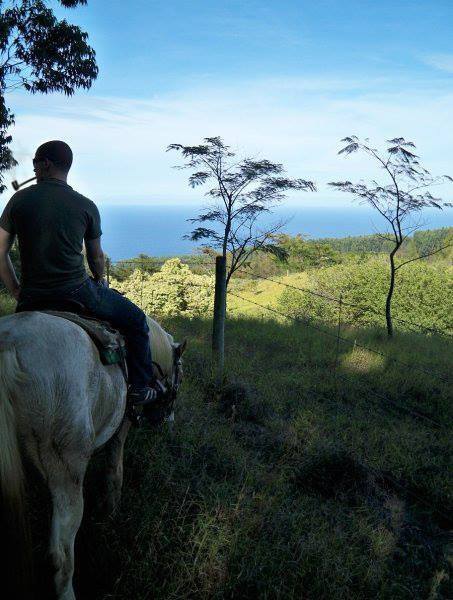 Horseback in Hawaii with a Fable Pipe.