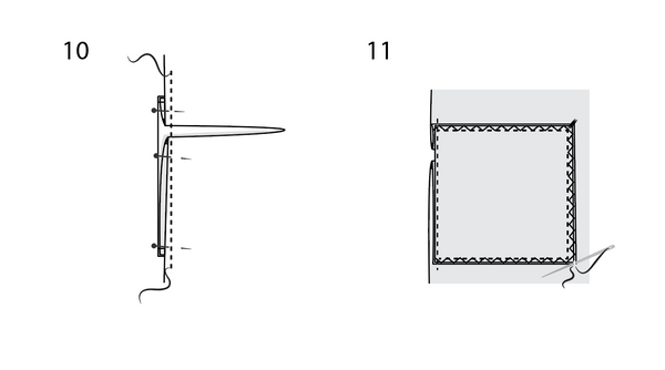 Attaching the pocket