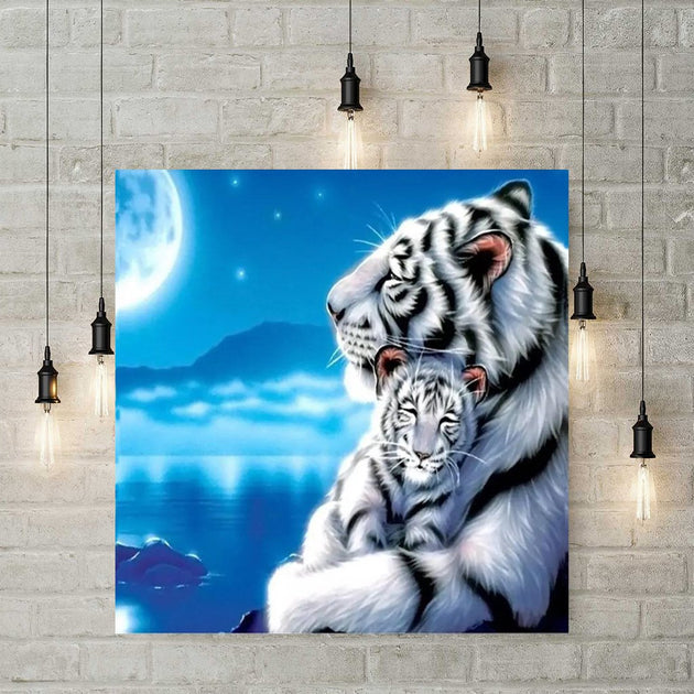 XXL - Diamond Painting - Tiger mit Baby – Mystio