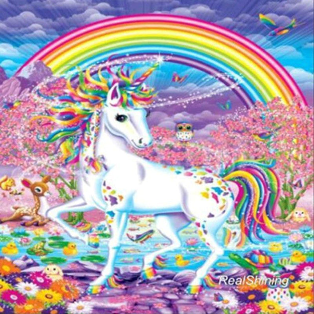 Diamond Painting - Einhorn unterm Regenbogen – Mystio