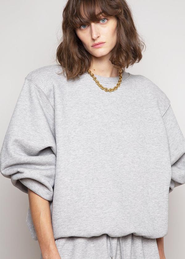 padded shoulder sweatshirt