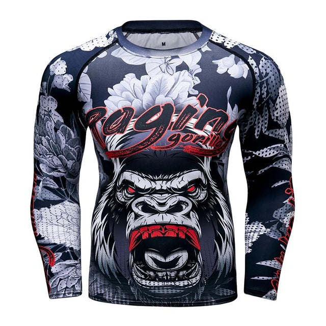 Cody Lundin Ragin Gorilla Men S Mma Long Sleeve Compression Shir Trap Tap Or Snap Mma Athletic Gear