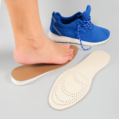 แผ่นหนังนุ่มรองพื้นเสริมส้นเท้า - Leather Insole Pads Cushion Sports