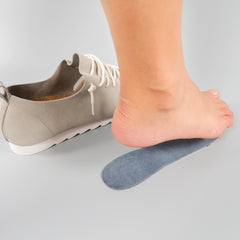 แผ่นซิลิโคนบุผ้าเสริมพื้นรองเท้า - Orthopedic Silicone Gel Insole