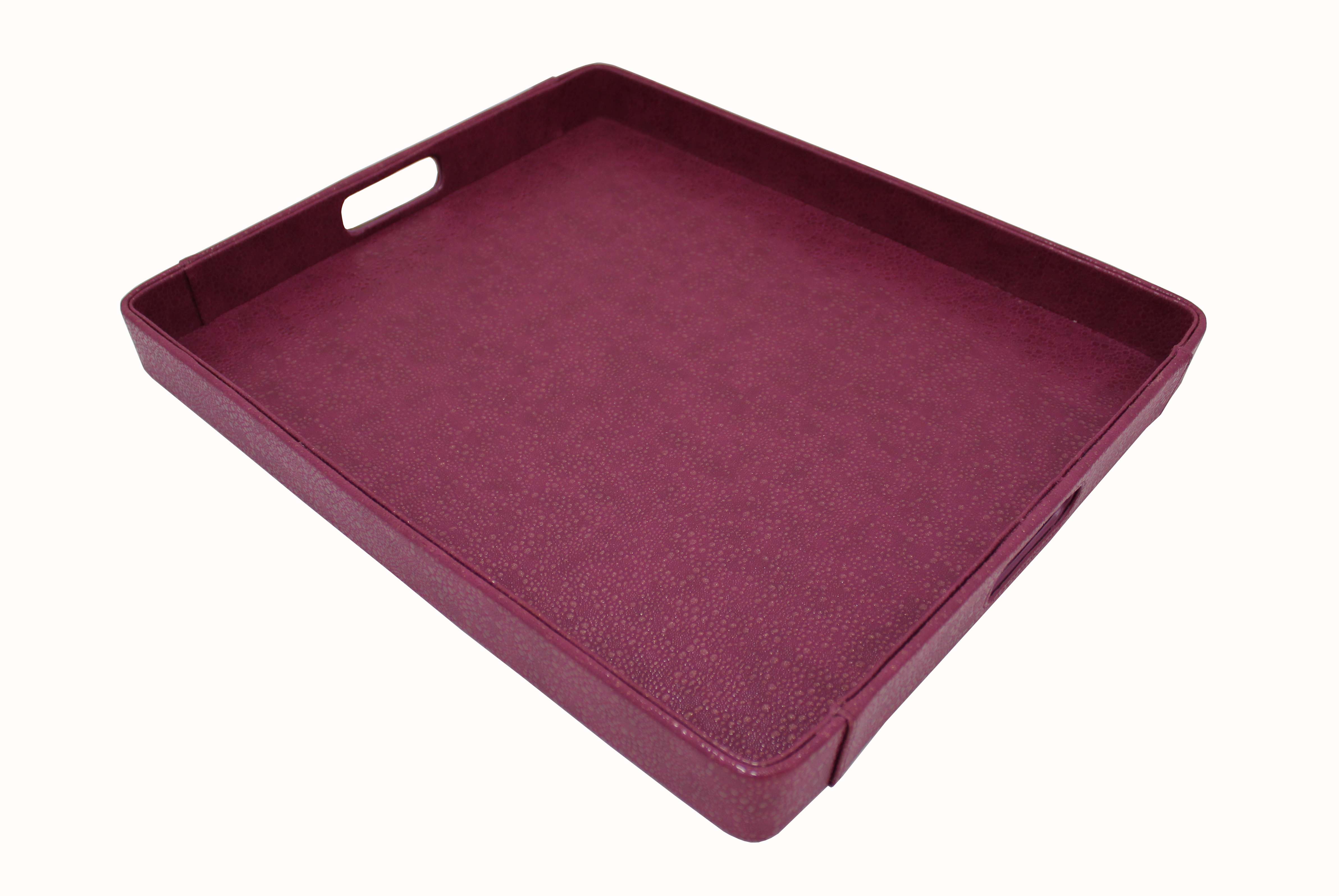 Cordays - Set of Two Serving Trays Handcrafted in Premium Quality Textured Leatherette by Cordays: Eco Home Collection