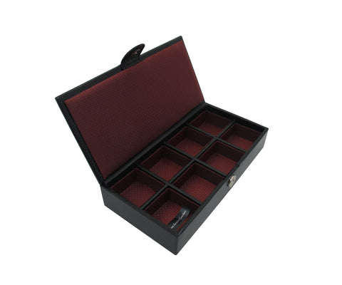 10 Grid Watch Box in Genuine Leather